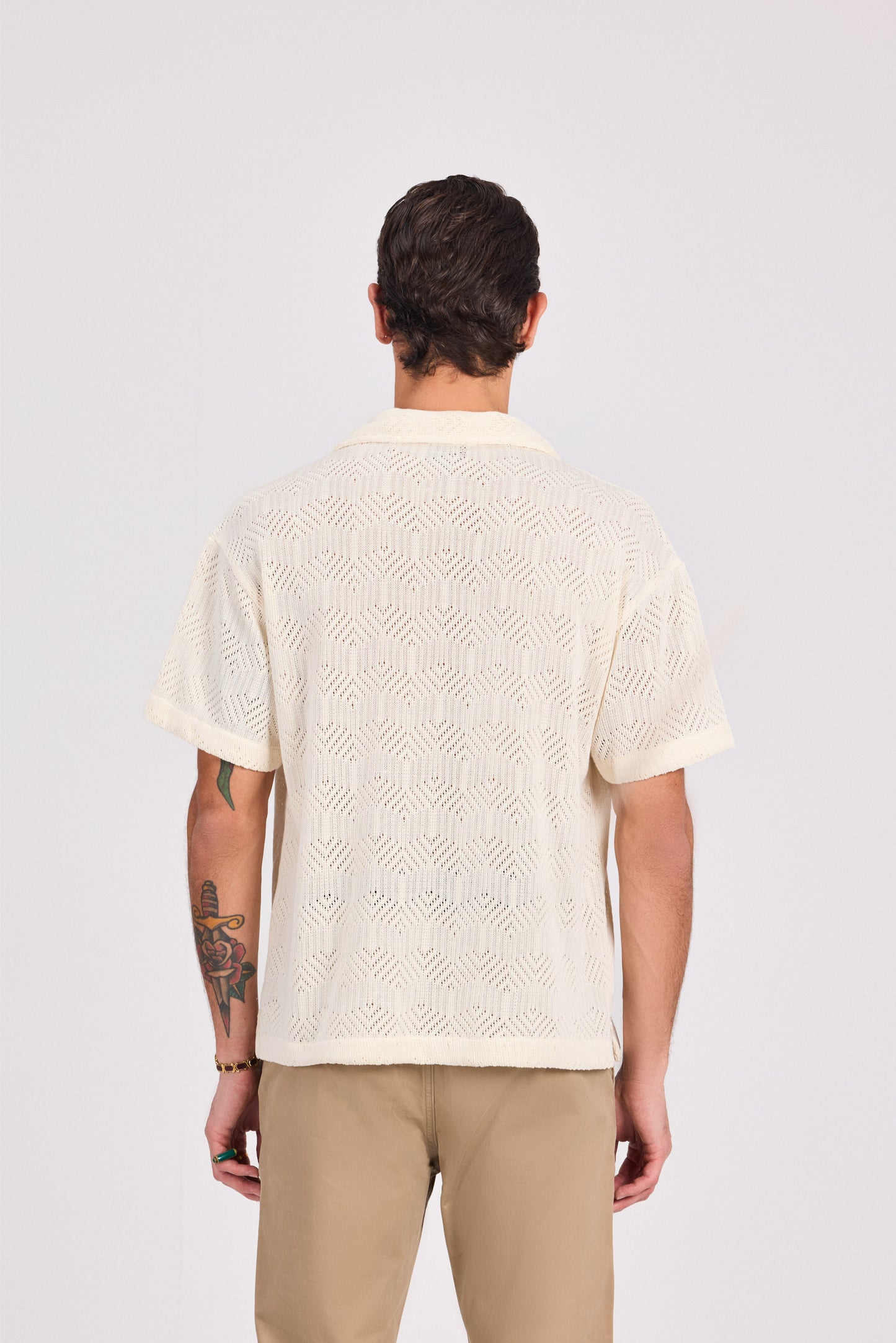 Off-White Knitted Cotton Shirt