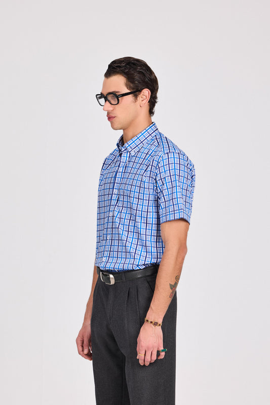 checkered Short Sleeve Shirt