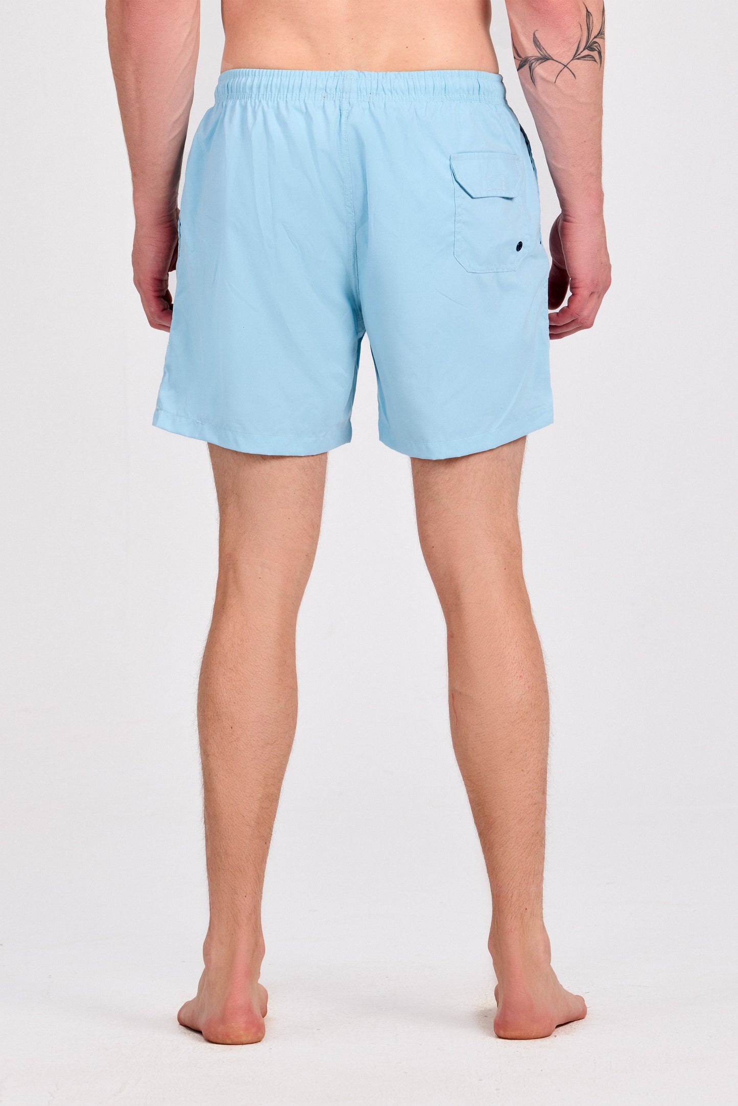 ملابس سباحة سادة باللون الوردي الفاتح