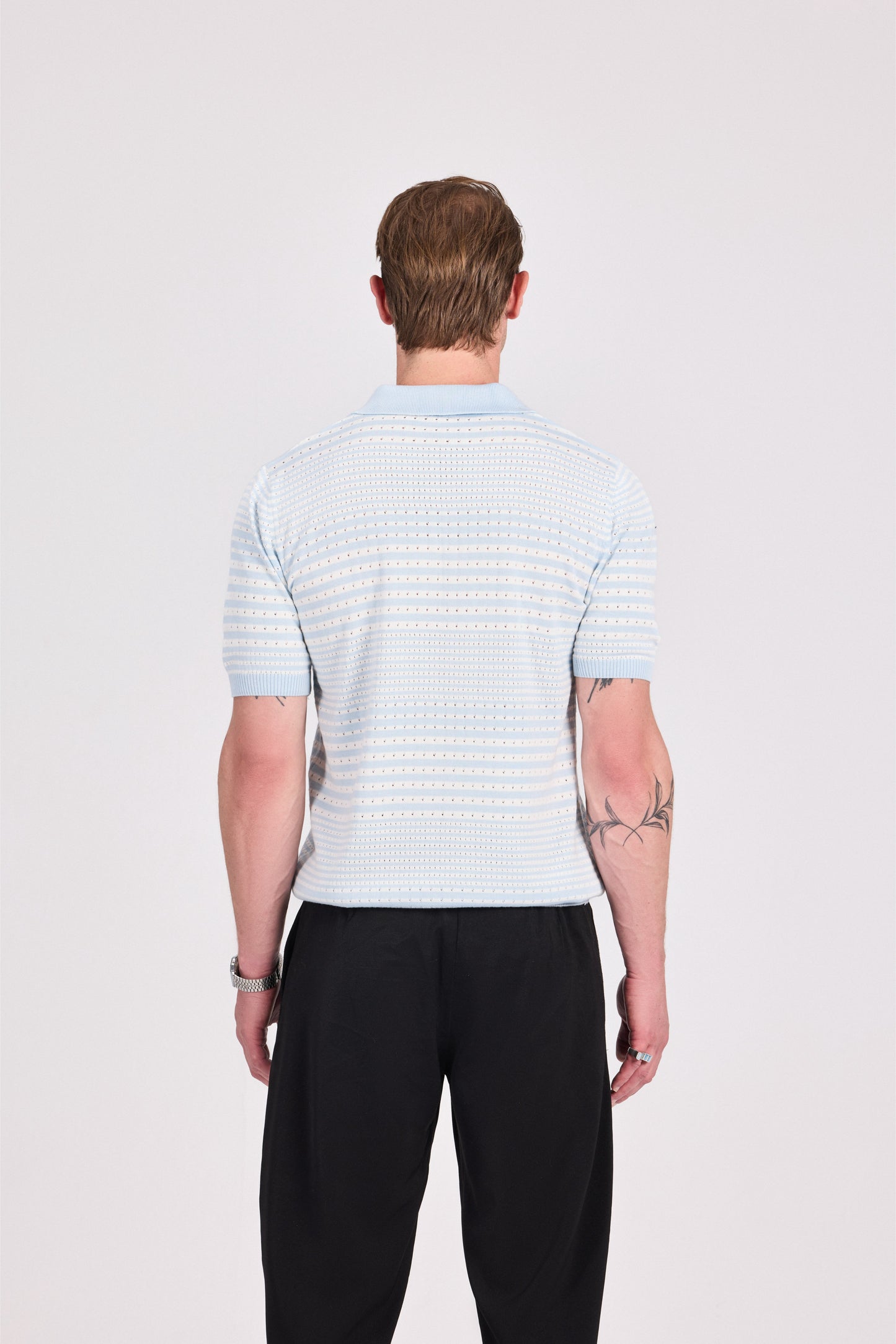 Striped Knitted Polo