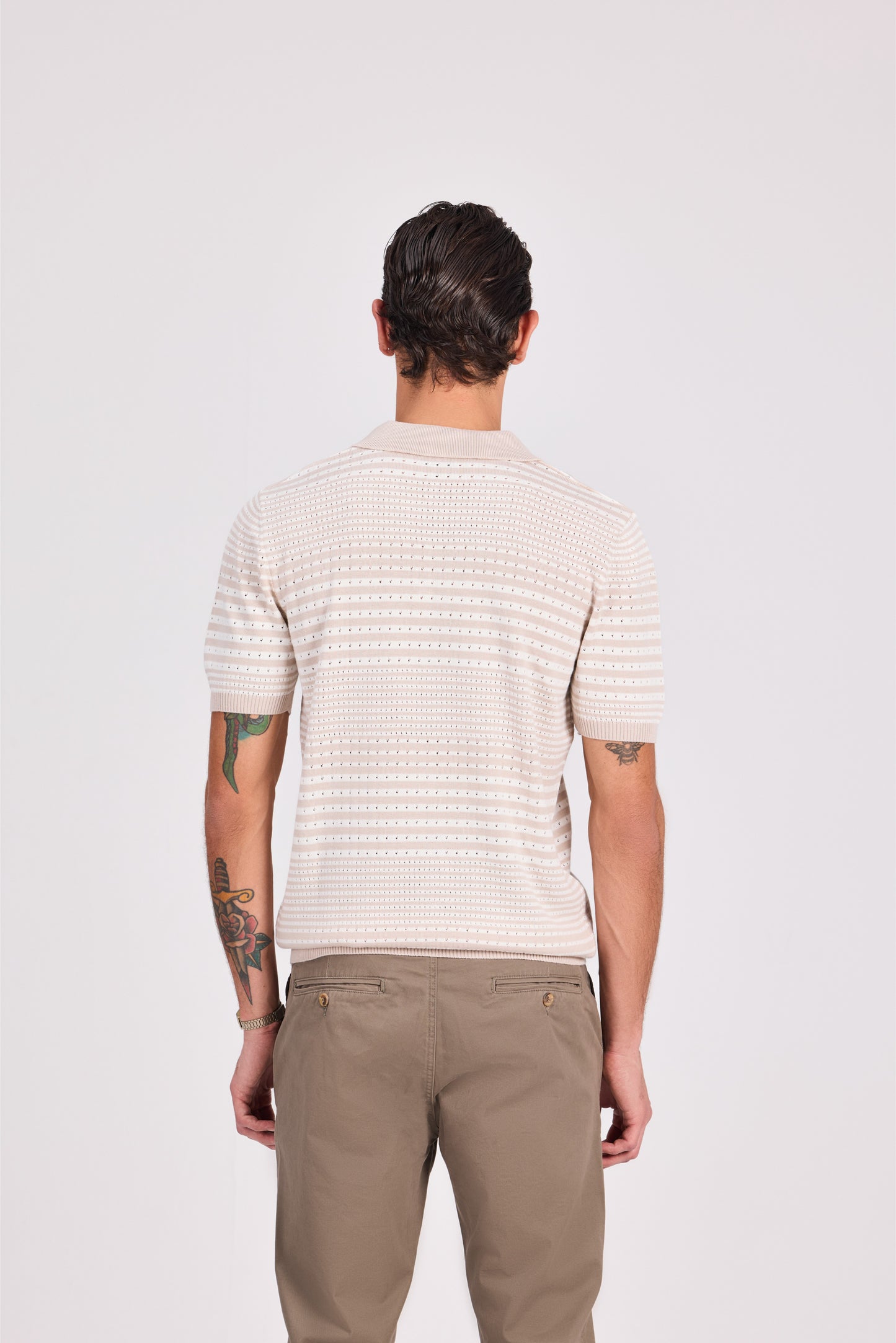 Striped Knitted Polo