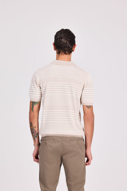 Striped Knitted Polo