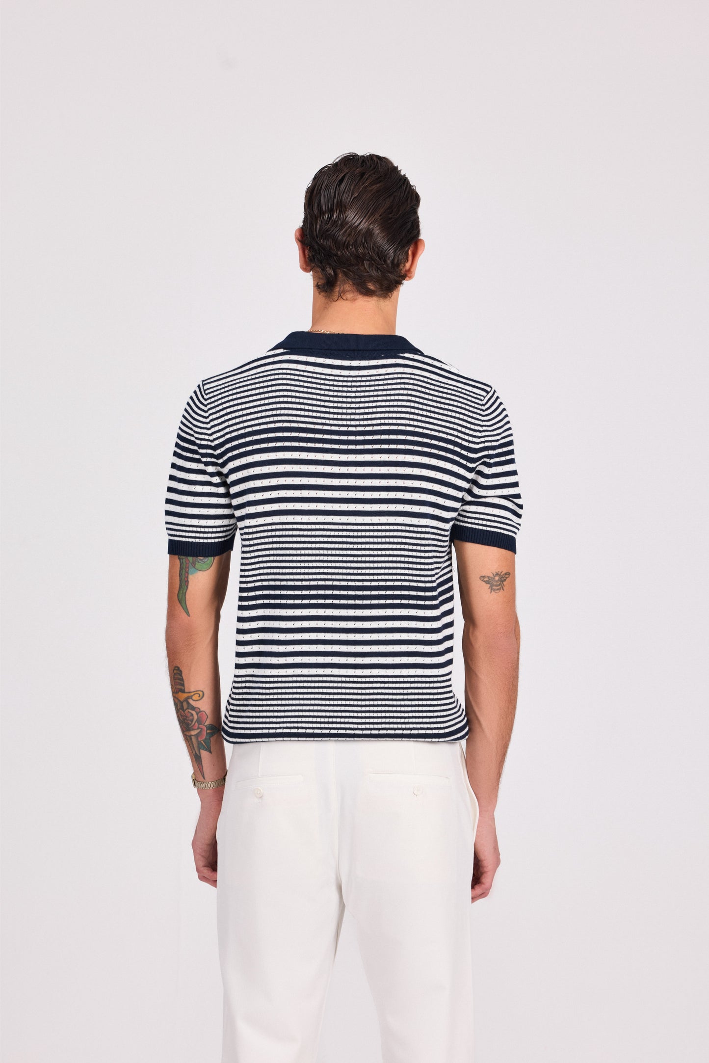 Striped Knitted Polo