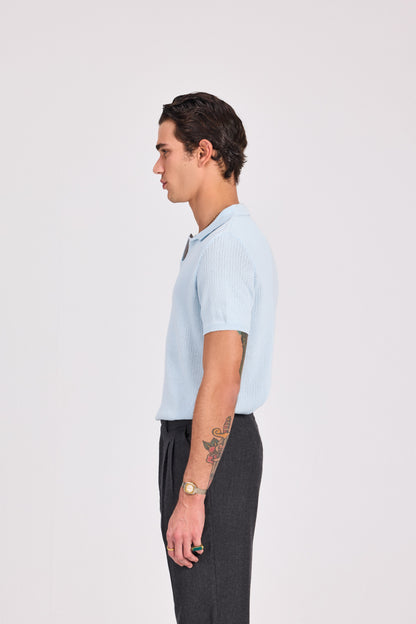 Cotton Blend Knitted Polo