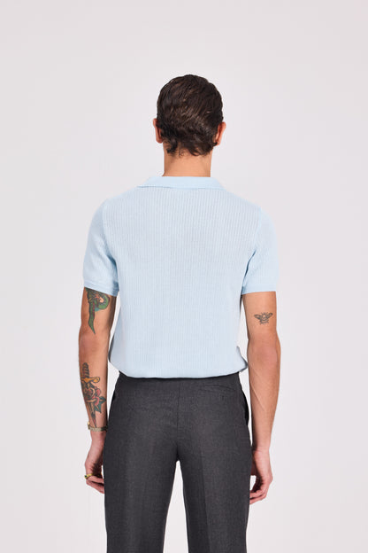 Cotton Blend Knitted Polo