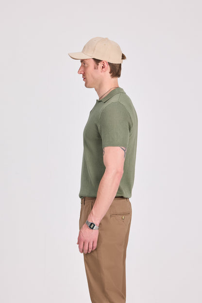 Cotton Blend Knitted Polo