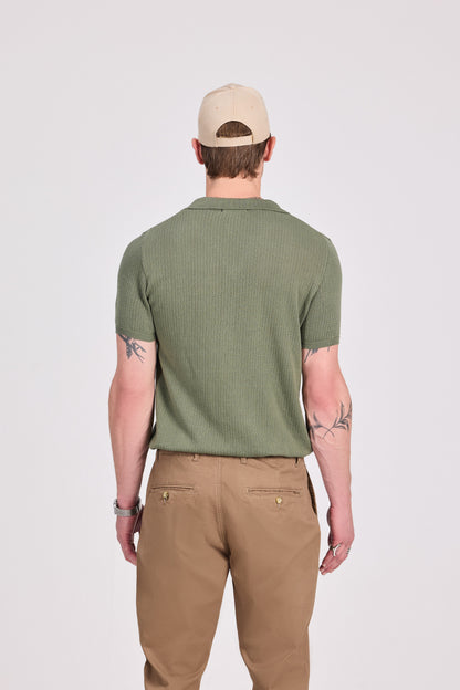 Cotton Blend Knitted Polo