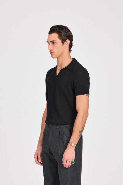 Cotton Blend Knitted Polo