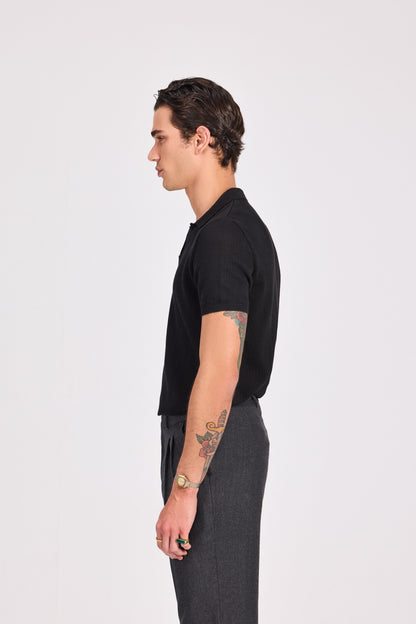Cotton Blend Knitted Polo