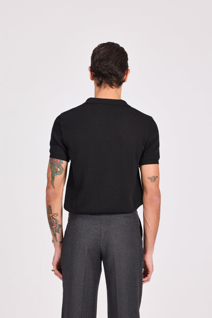 Cotton Blend Knitted Polo