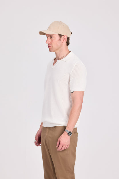 Cotton Blend Knitted Polo