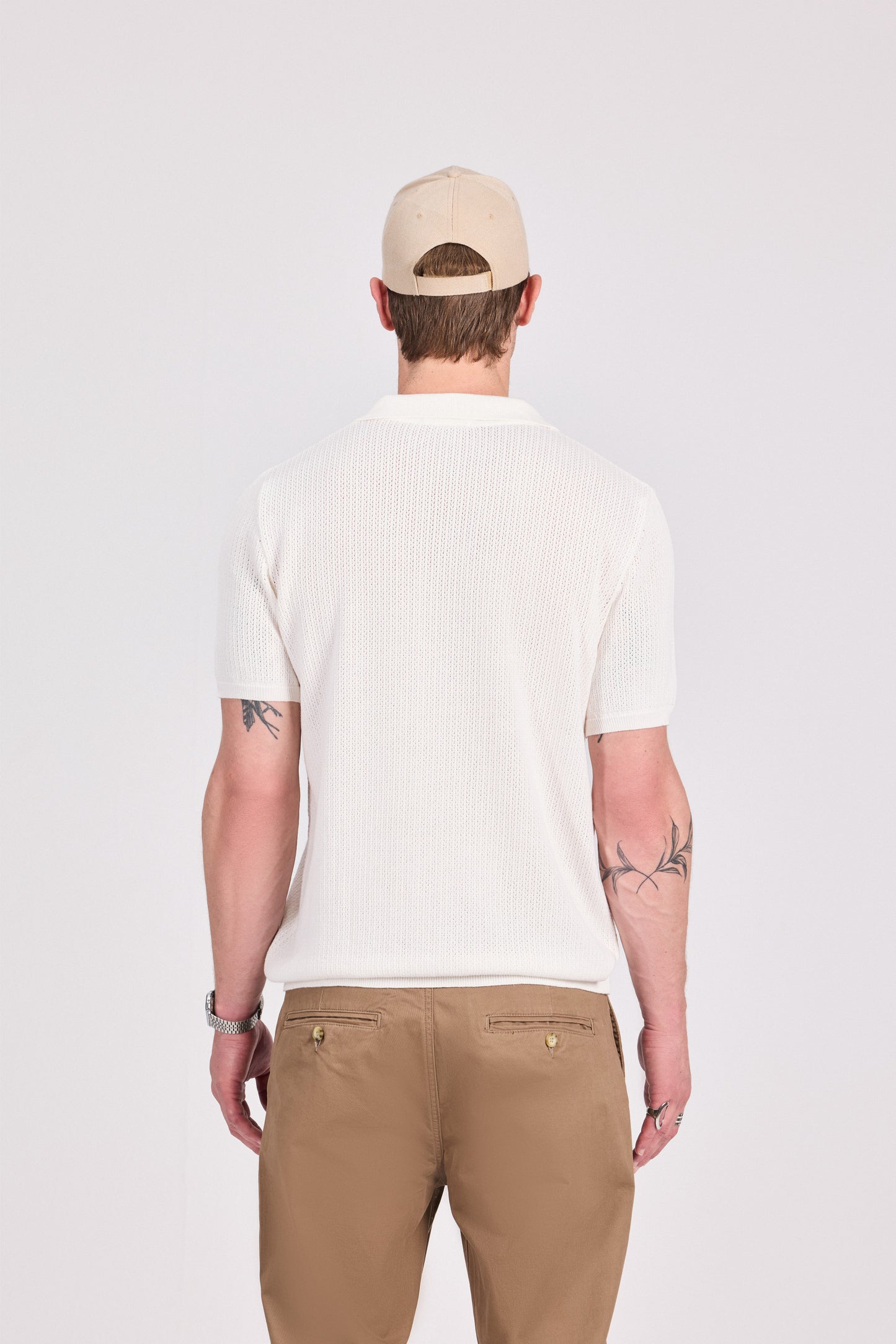 Cotton Blend Knitted Polo