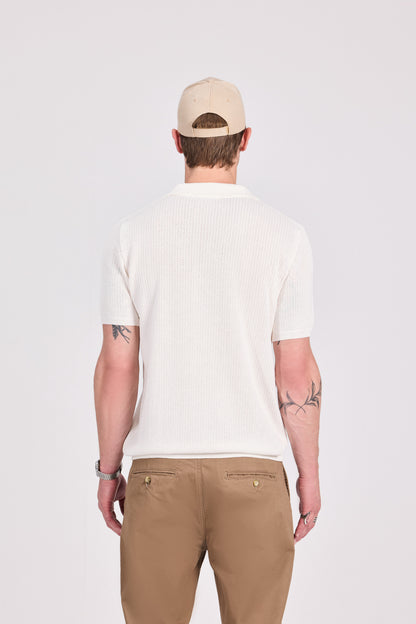 Cotton Blend Knitted Polo