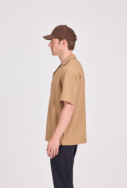 Lace-Knit Short Sleeve Shirt