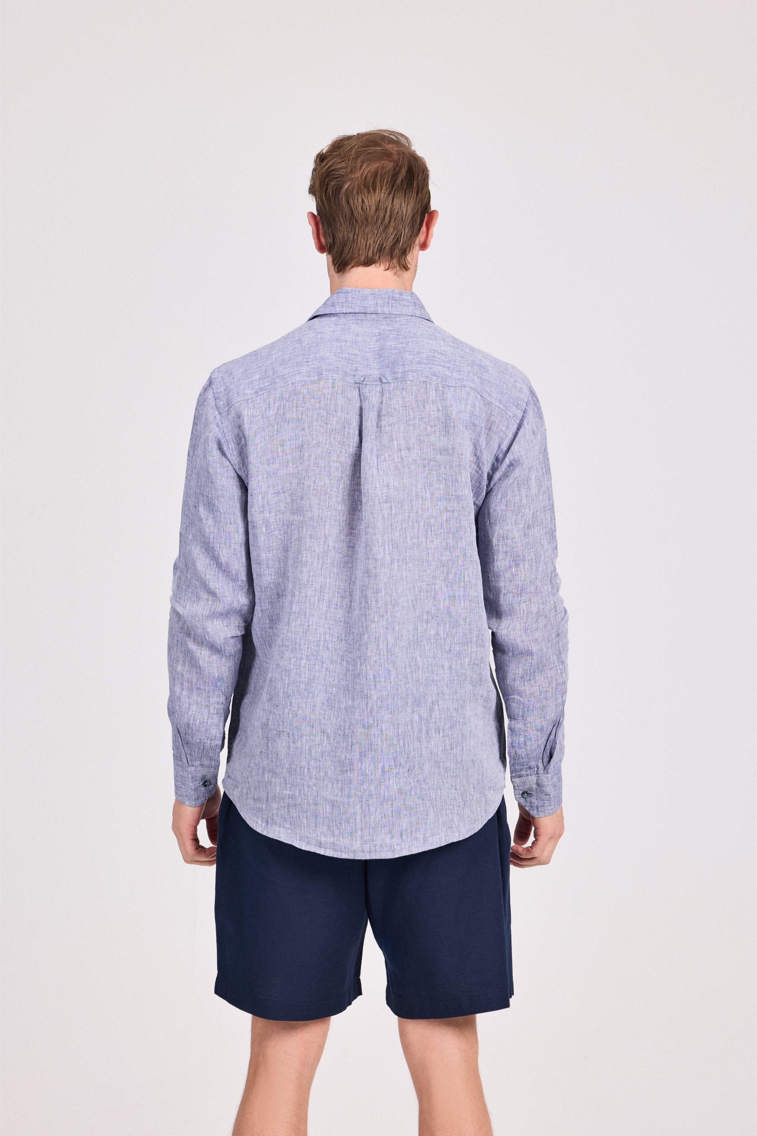 Indigo Pure Linen Shirt