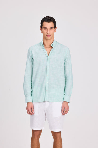 Striped Cotton Long Sleeve Shirt