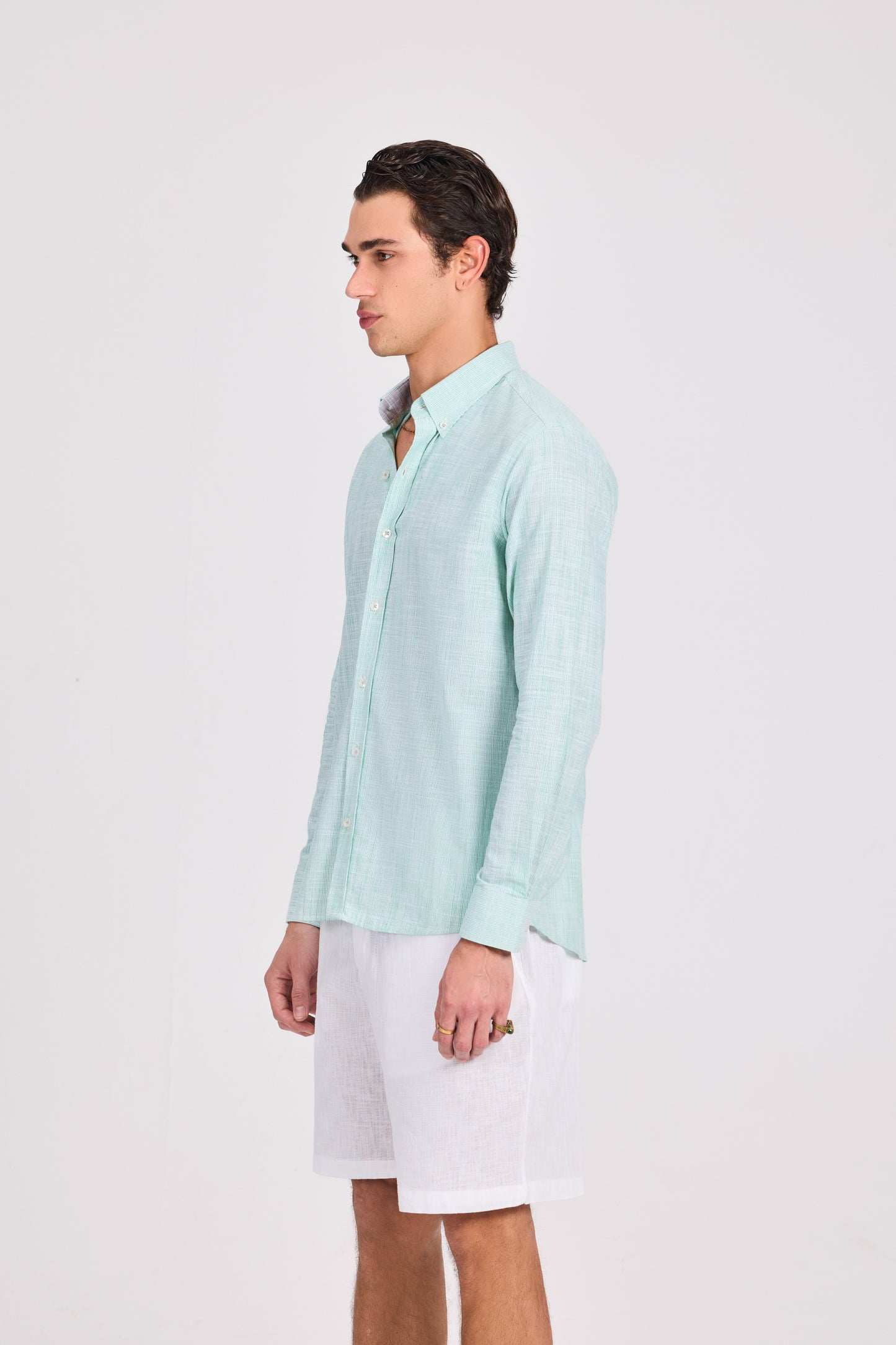 Striped Cotton Long Sleeve Shirt