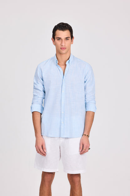 Striped Cotton Long Sleeve Shirt