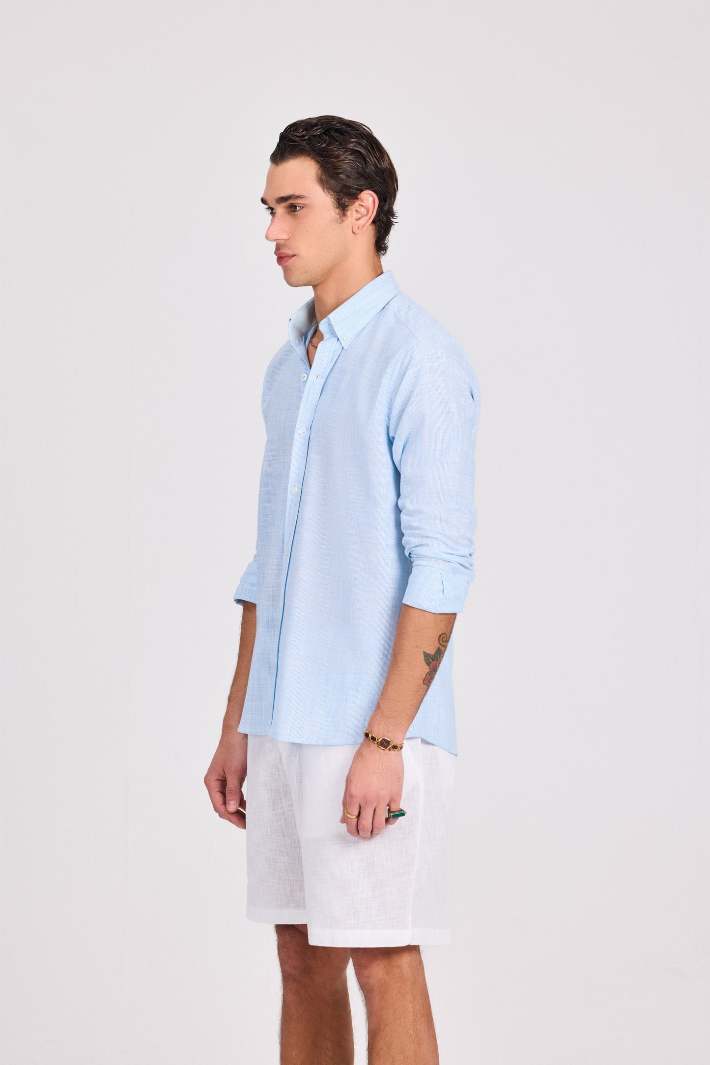 Striped Cotton Long Sleeve Shirt