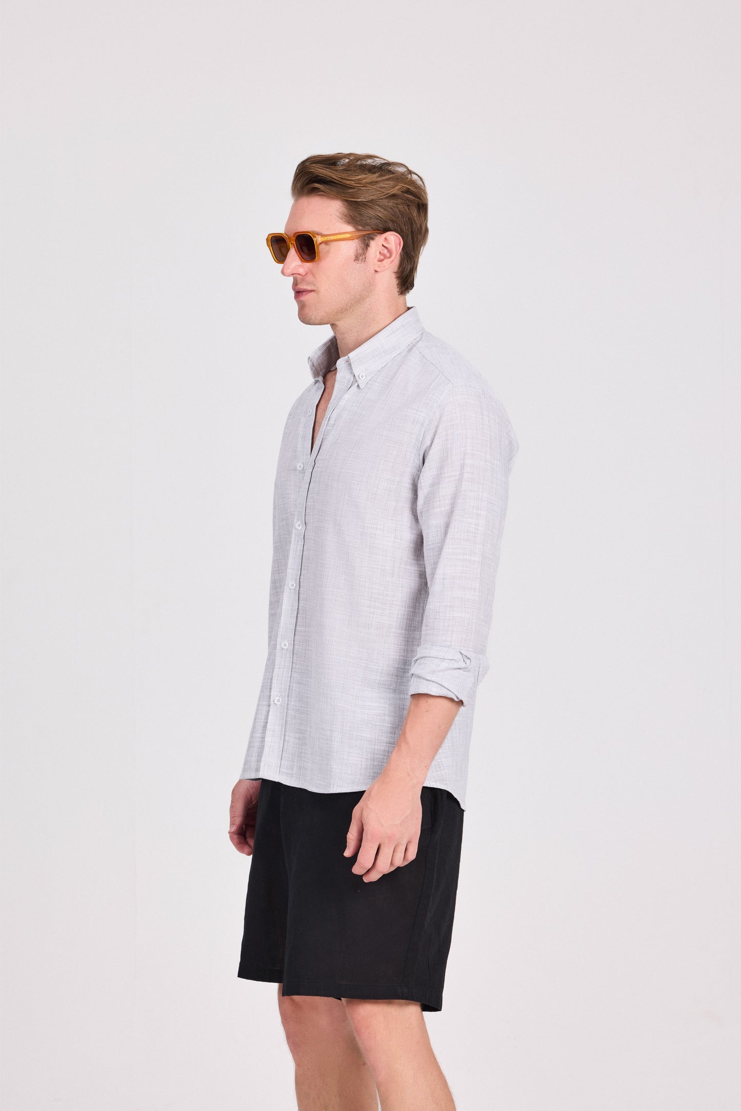 Striped Cotton Long Sleeve Shirt