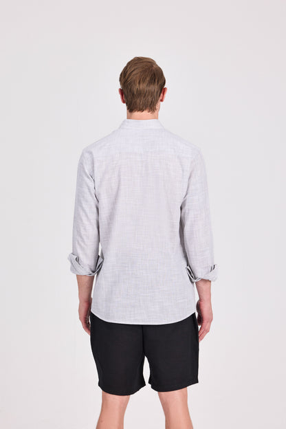 Striped Cotton Long Sleeve Shirt