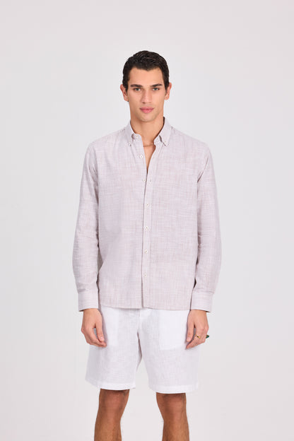 Striped Cotton Long Sleeve Shirt