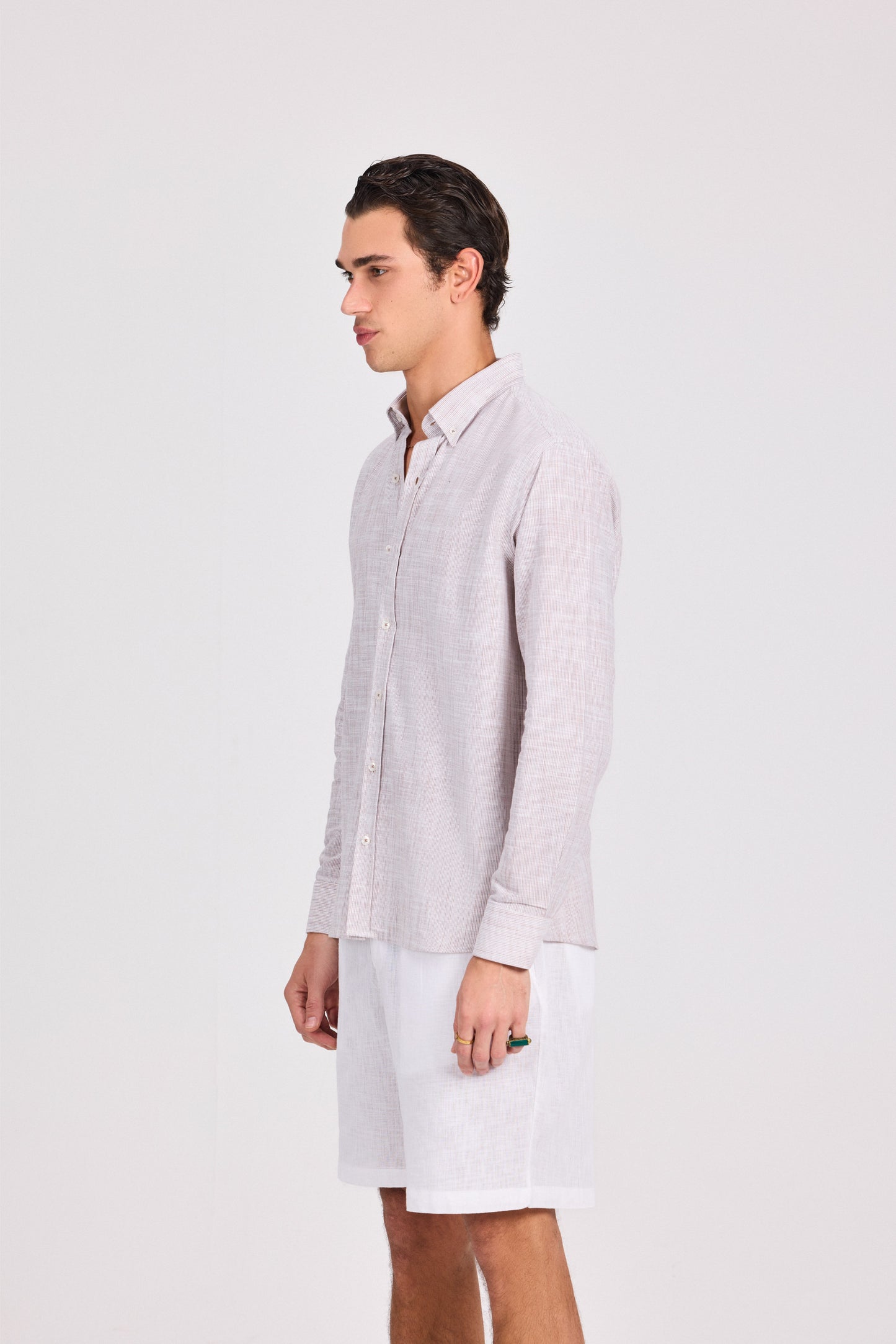 Striped Cotton Long Sleeve Shirt