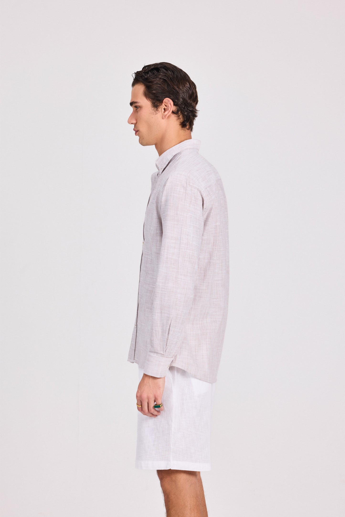 Striped Cotton Long Sleeve Shirt