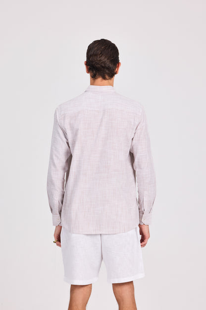 Striped Cotton Long Sleeve Shirt