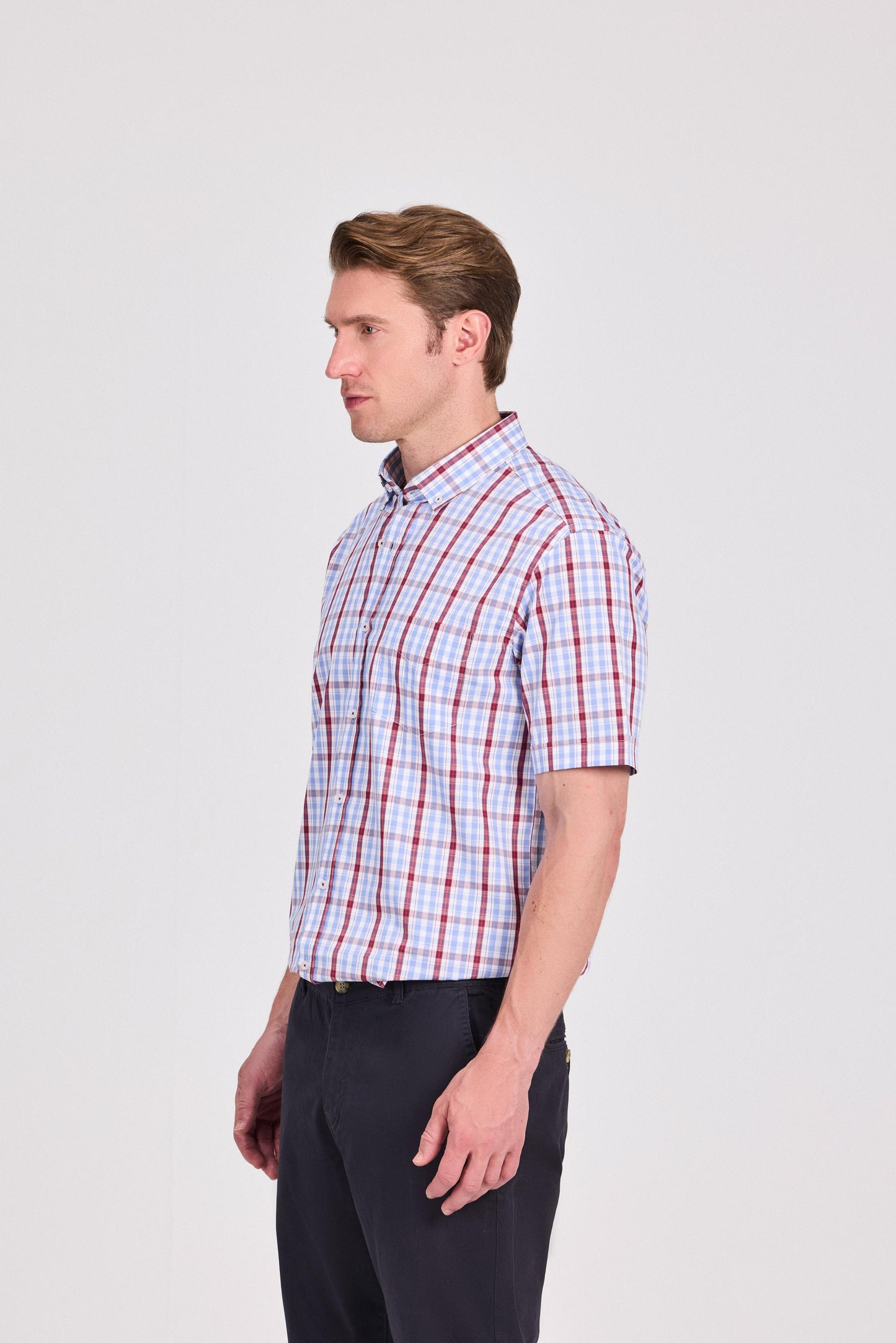 checkered Short Sleeve Shirt