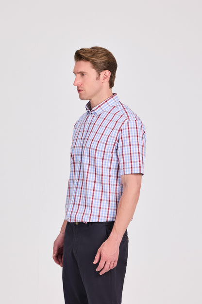 checkered Short Sleeve Shirt