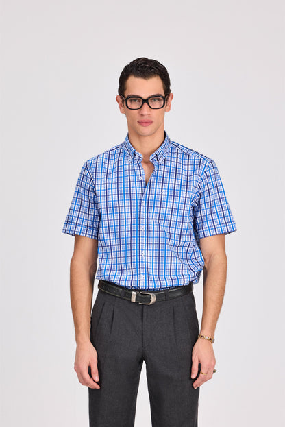 checkered Short Sleeve Shirt