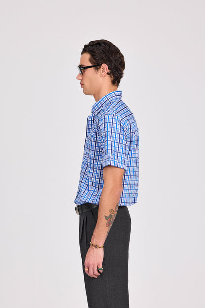 checkered Short Sleeve Shirt