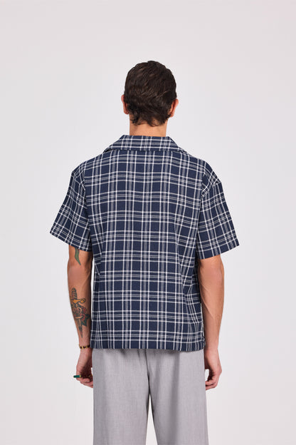 Checkered 100% Cotton Short Sleeve Shirt