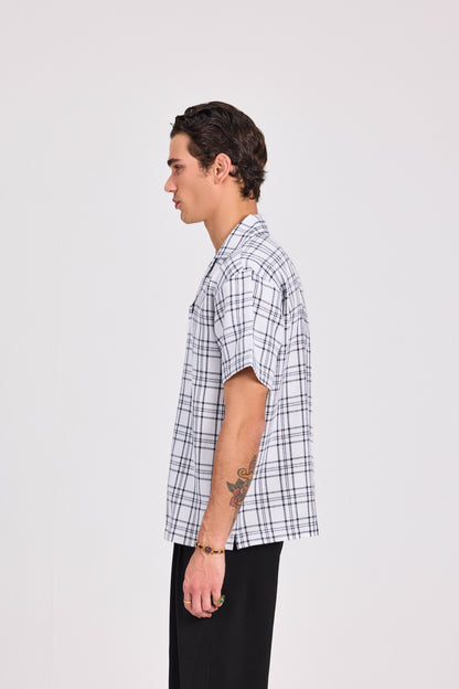 Checkered 100% Cotton Short Sleeve Shirt