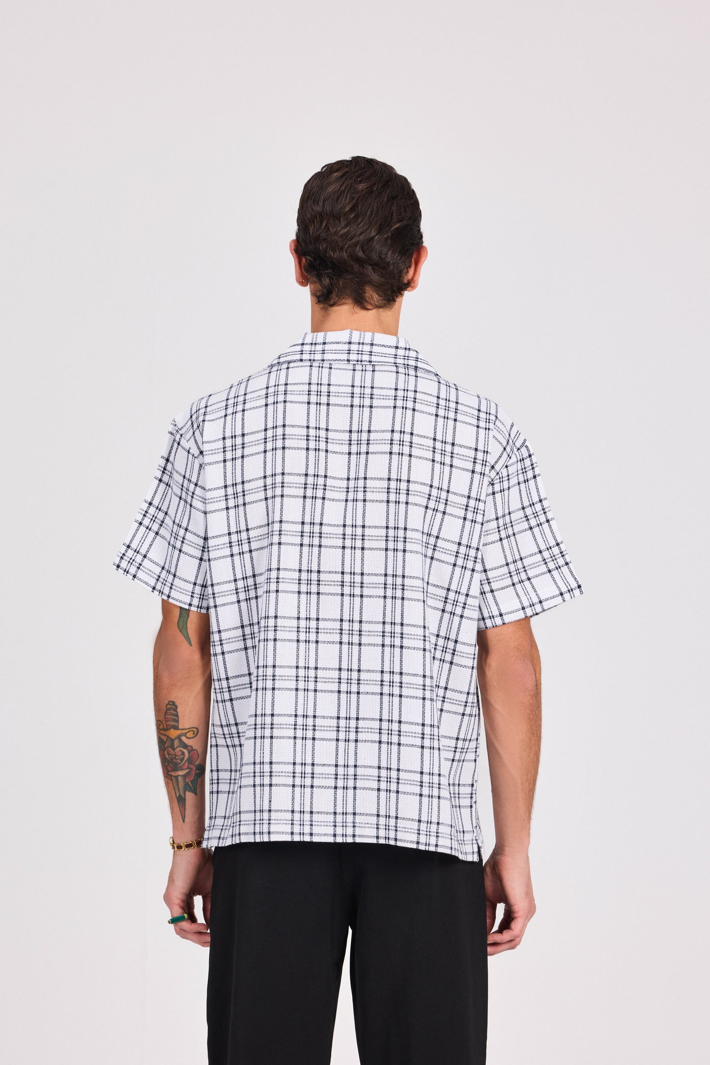 Checkered 100% Cotton Short Sleeve Shirt