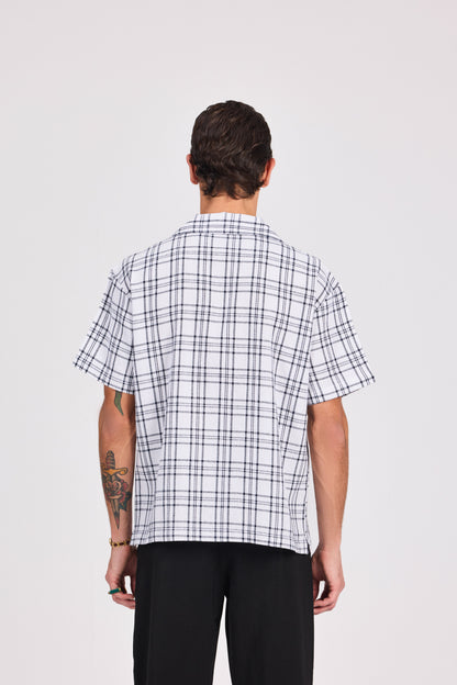 Checkered 100% Cotton Short Sleeve Shirt