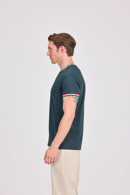 تي شيرت بيرسولا قطني أسود إيطالي