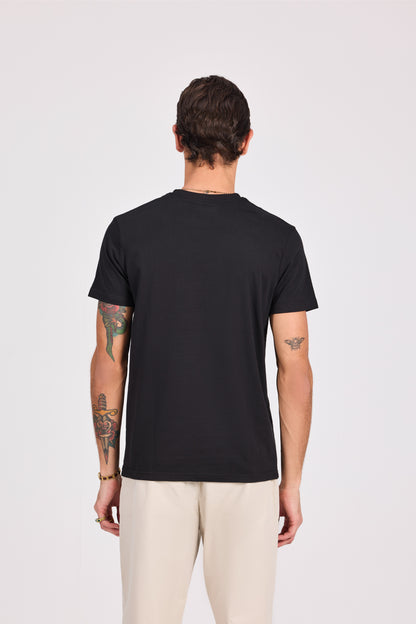 تي شيرت بيرسولا أسود 100% قطن