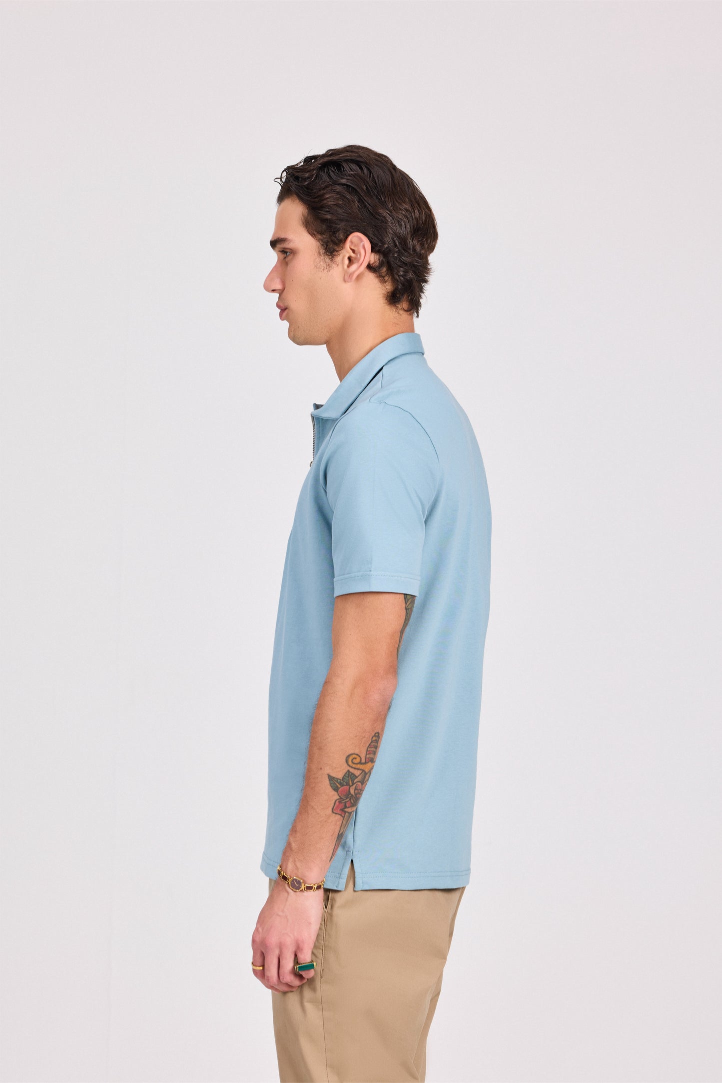 100% Cotton Polo With Zipper