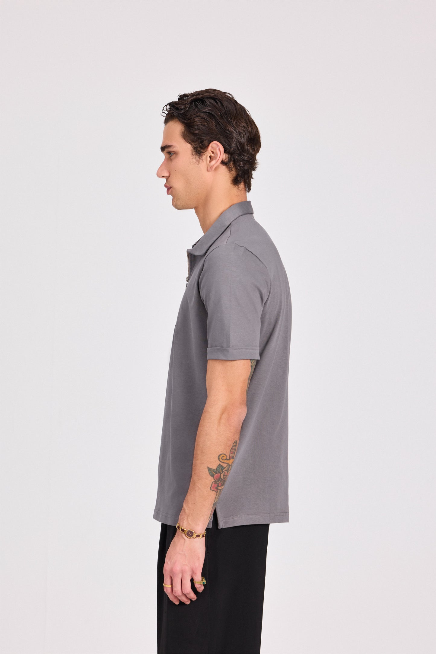 100% Cotton Polo With Zipper