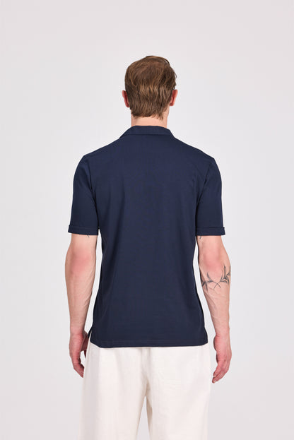 100% Cotton Polo With Zipper