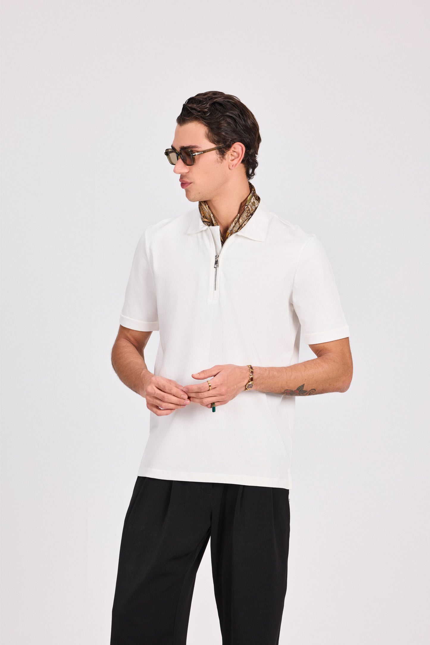 100% Cotton Polo With Zipper
