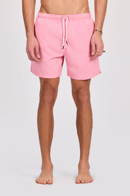 ملابس سباحة سادة باللون الوردي الفاتح