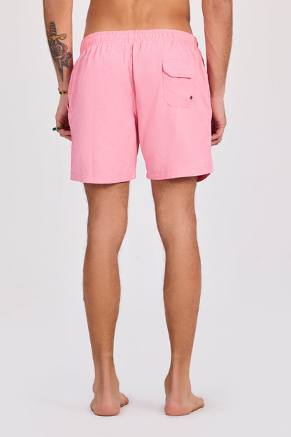 ملابس سباحة سادة باللون الوردي الفاتح