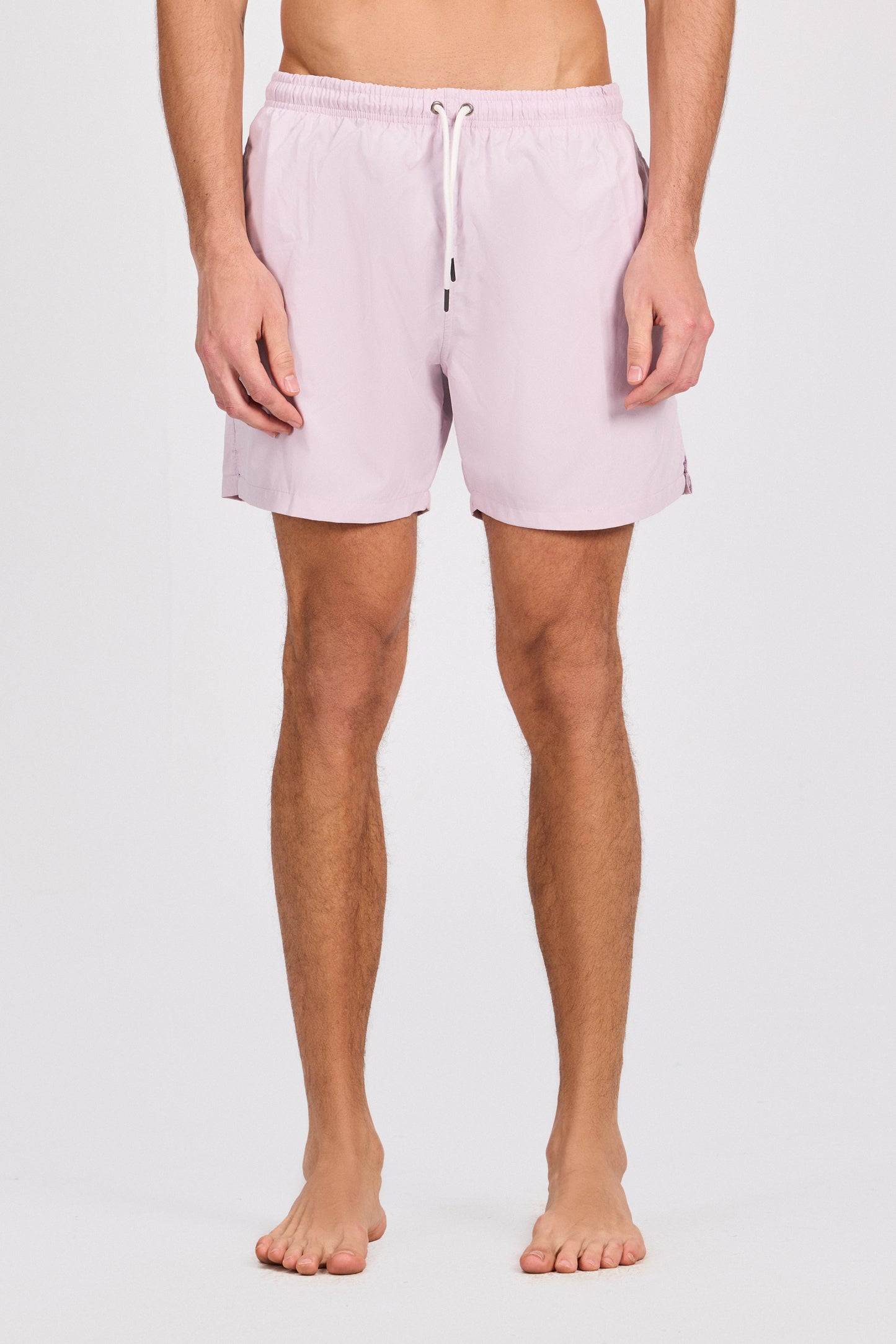 ملابس سباحة سادة باللون الوردي الفاتح