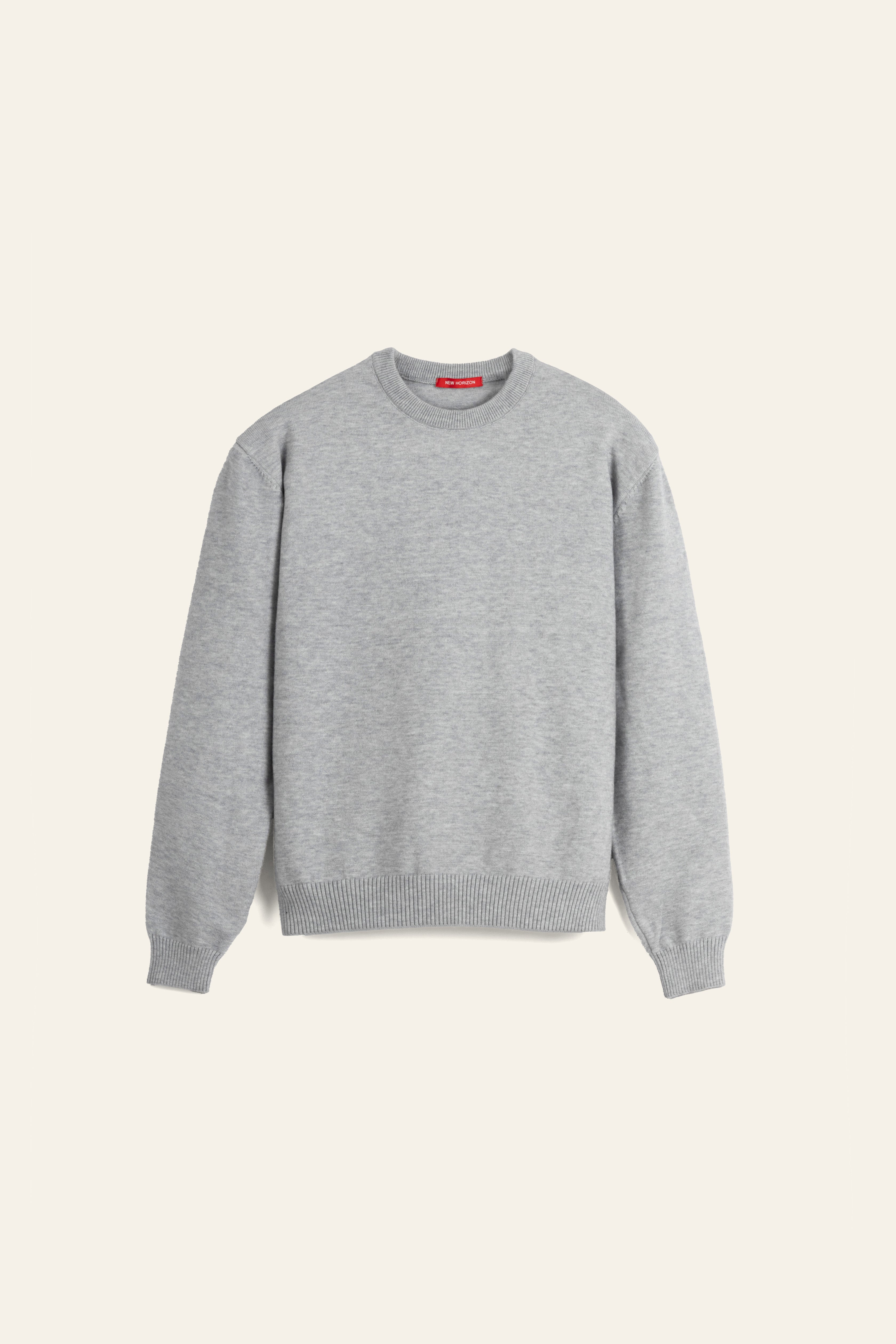 Wool Knitted Sweater - Grey