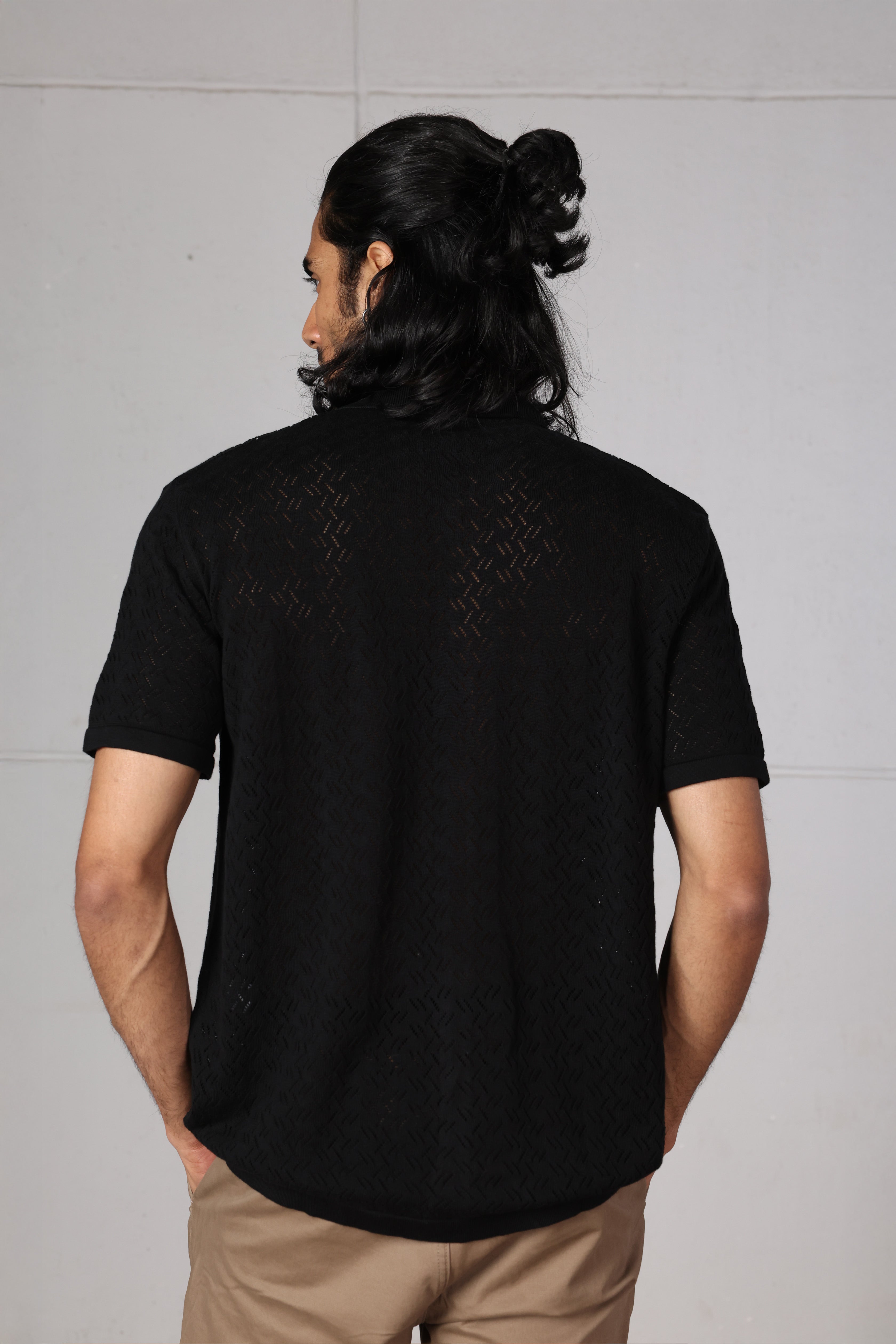 Black Diamond Knitted Shirt