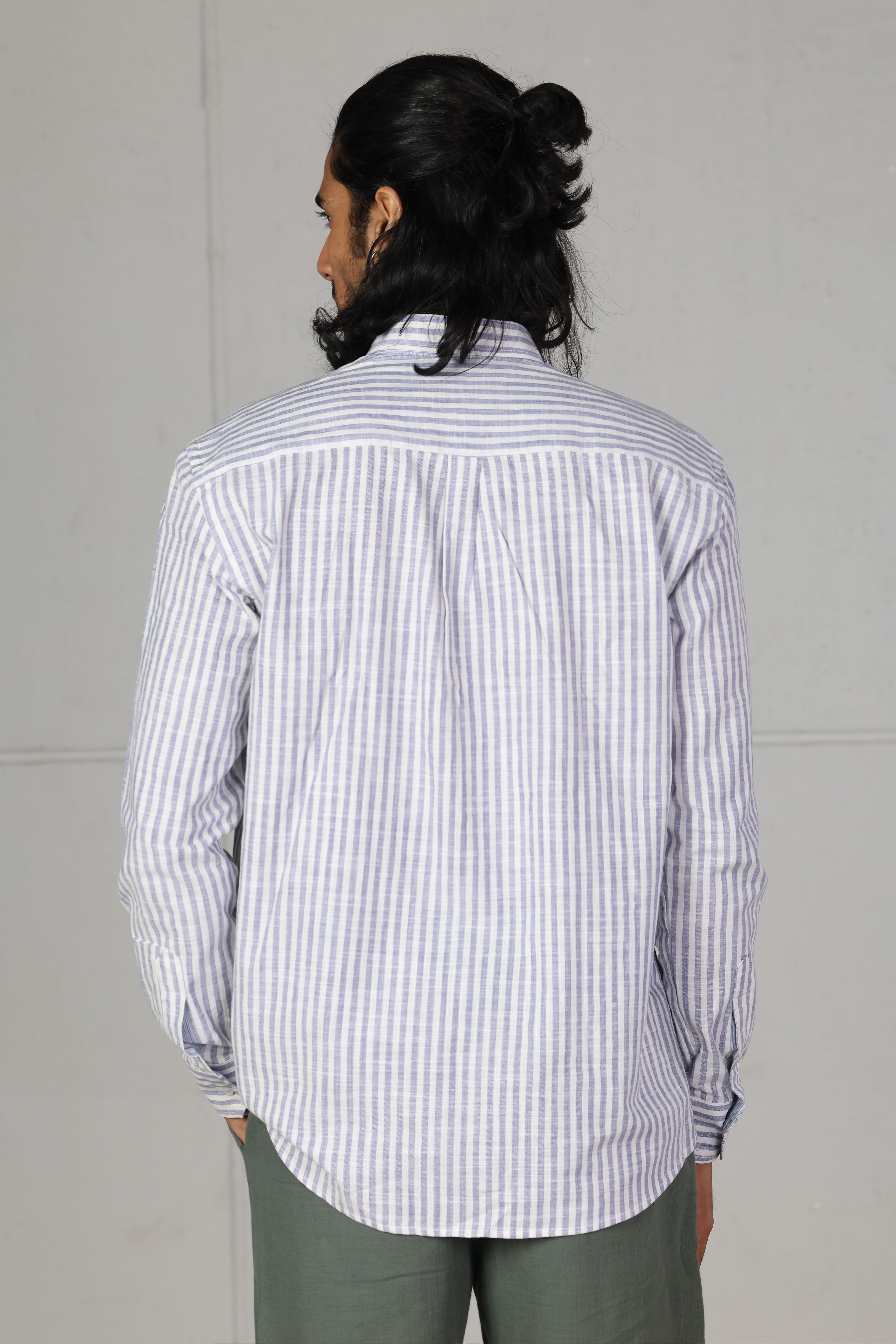 Dark Navy Light Weave Cotton Shirt