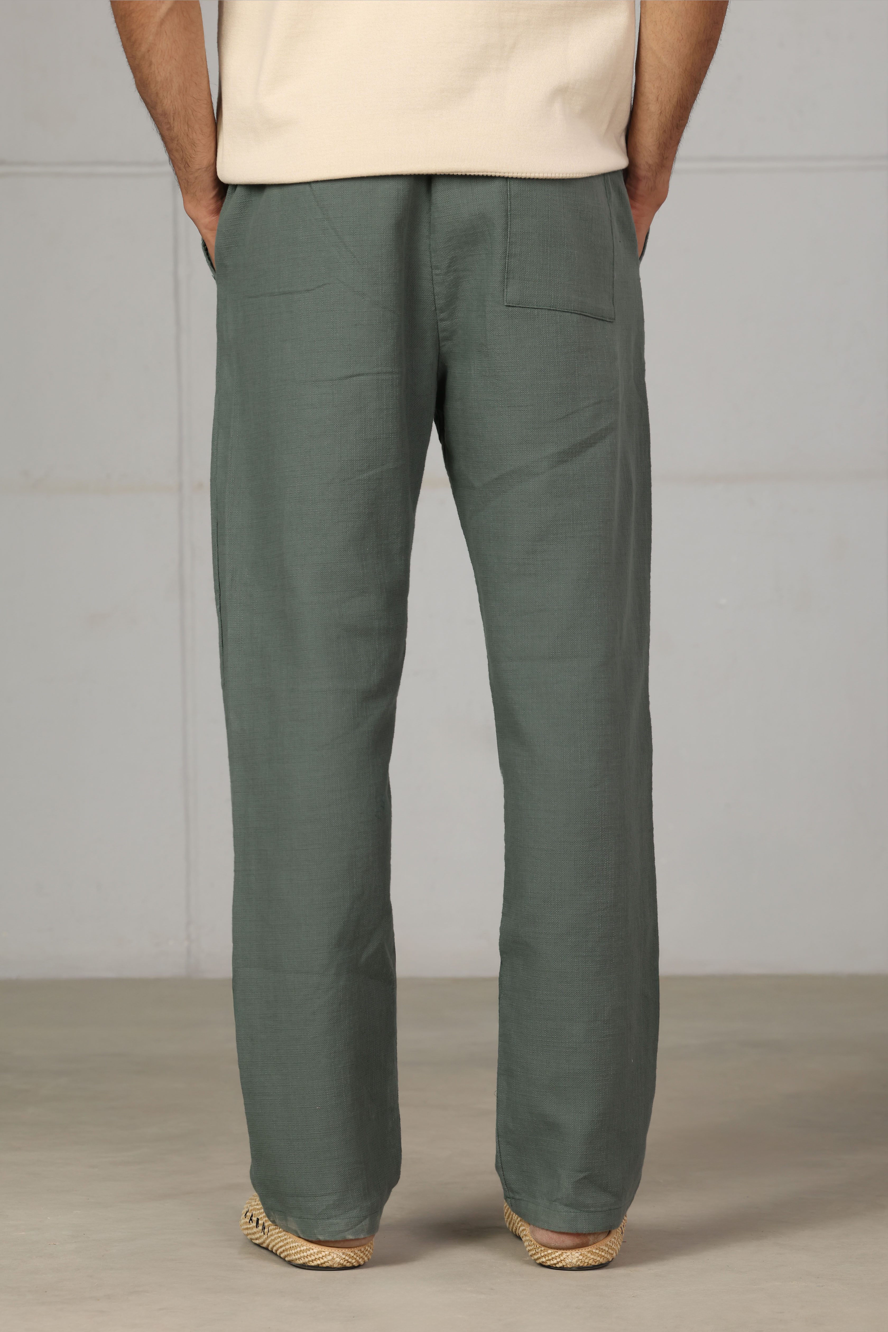 Olive Regular-fit Trousers